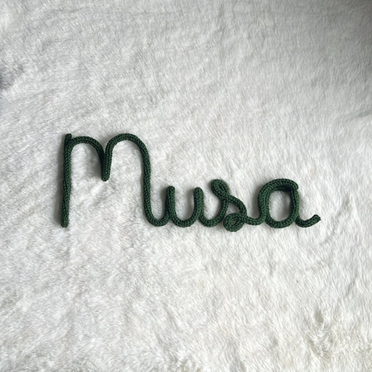 Knitted Name Sign